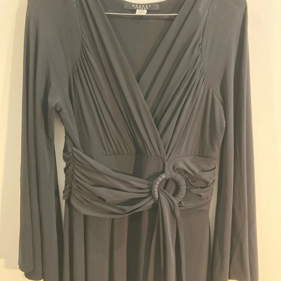 NOUGAT of LONDON Sz 5 (US 12-14) Evening Wedding Party  70s Inspired Dress - Picture 3 of 10